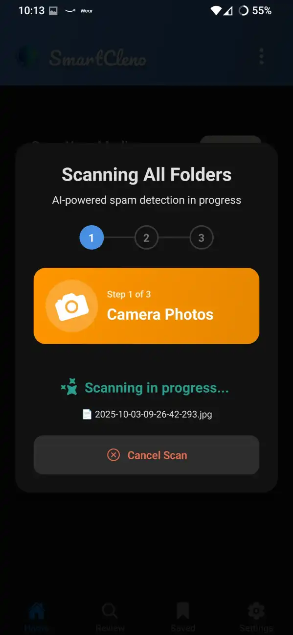 SmartCleno Scanning Flow
