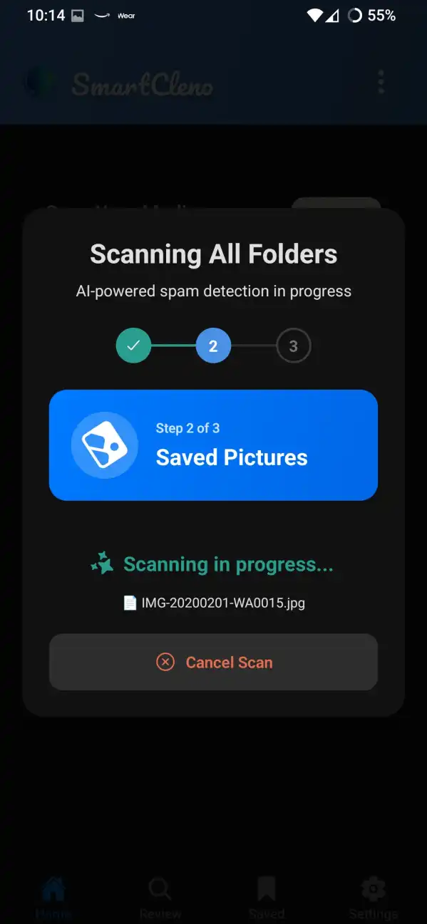SmartCleno Scanning Flow