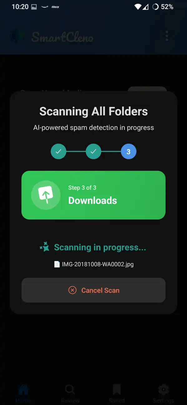 SmartCleno Scanning Flow