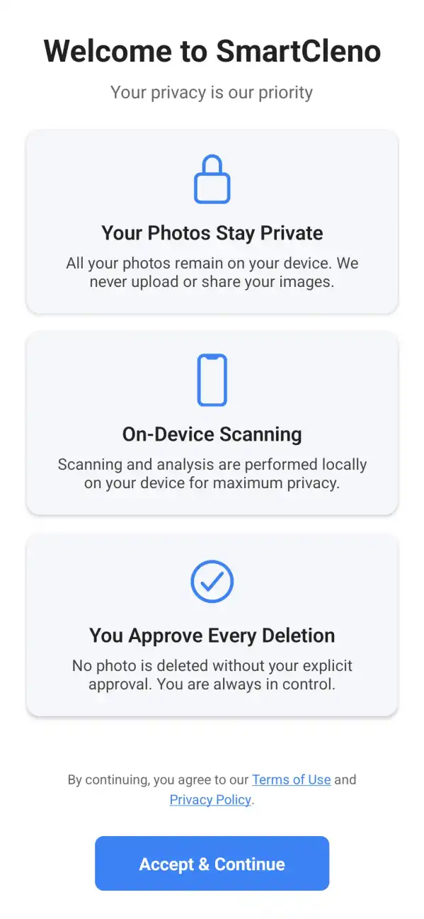 SmartCleno Quick Start Flow