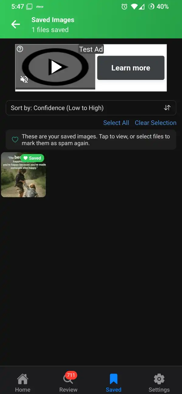 SmartCleno Saved Images