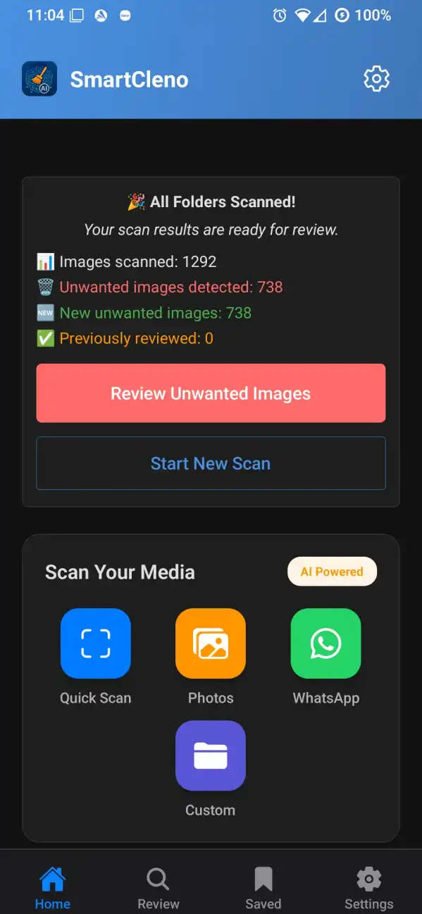 SmartCleno Scanning Flow
